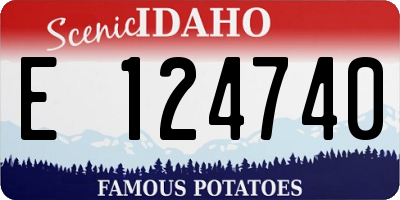 ID license plate E124740