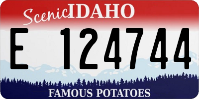 ID license plate E124744