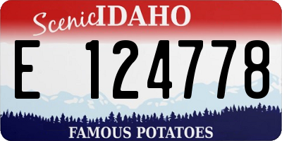 ID license plate E124778