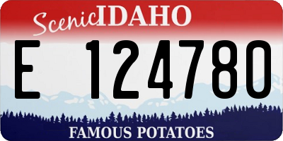 ID license plate E124780