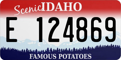 ID license plate E124869