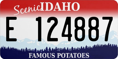 ID license plate E124887