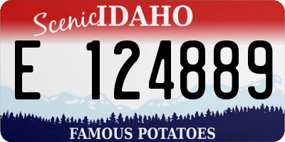ID license plate E124889