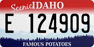ID license plate E124909