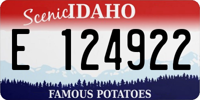 ID license plate E124922