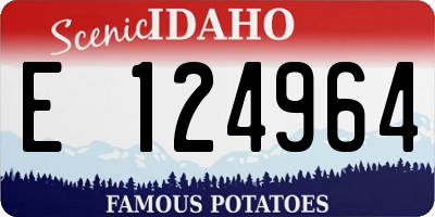 ID license plate E124964