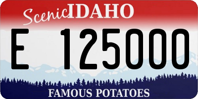 ID license plate E125000