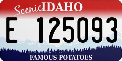ID license plate E125093