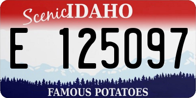 ID license plate E125097