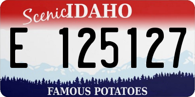ID license plate E125127