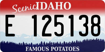 ID license plate E125138