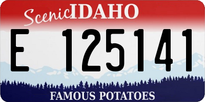 ID license plate E125141