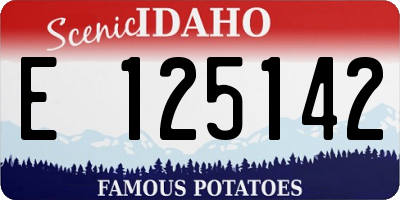 ID license plate E125142