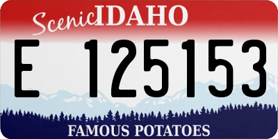 ID license plate E125153