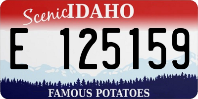 ID license plate E125159