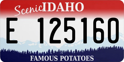 ID license plate E125160