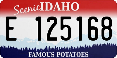 ID license plate E125168