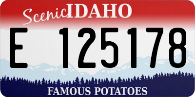 ID license plate E125178