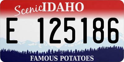ID license plate E125186