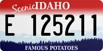 ID license plate E125211