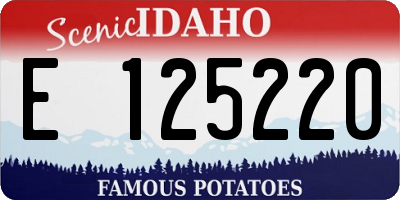 ID license plate E125220