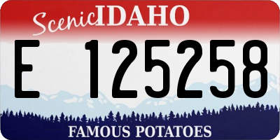 ID license plate E125258