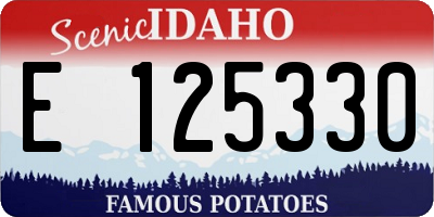 ID license plate E125330