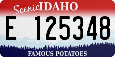 ID license plate E125348