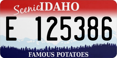 ID license plate E125386