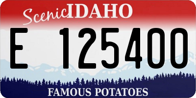ID license plate E125400