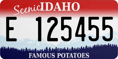ID license plate E125455