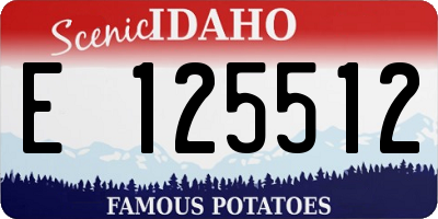 ID license plate E125512