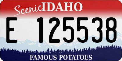 ID license plate E125538