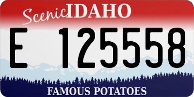 ID license plate E125558