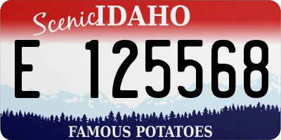 ID license plate E125568