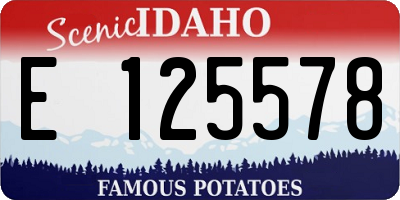 ID license plate E125578