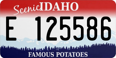 ID license plate E125586