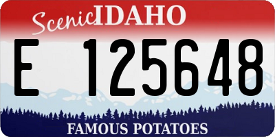 ID license plate E125648