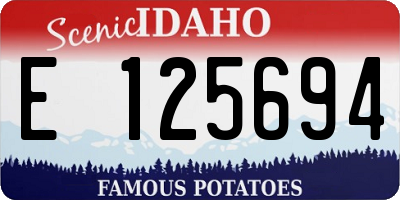 ID license plate E125694
