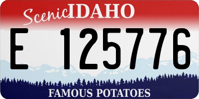 ID license plate E125776