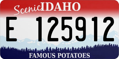 ID license plate E125912