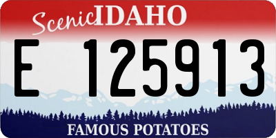 ID license plate E125913