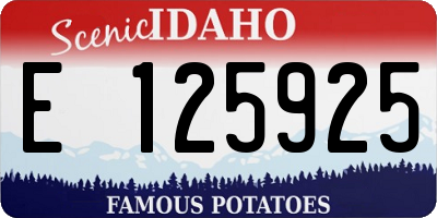ID license plate E125925