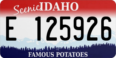 ID license plate E125926