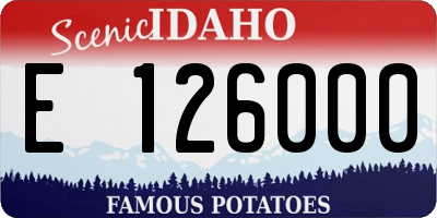 ID license plate E126000