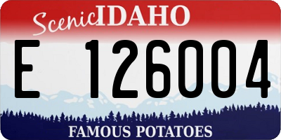 ID license plate E126004