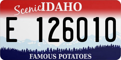 ID license plate E126010