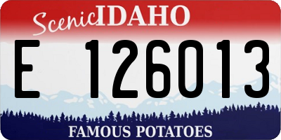 ID license plate E126013