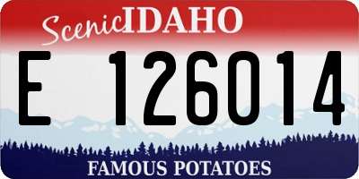 ID license plate E126014