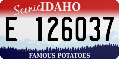 ID license plate E126037